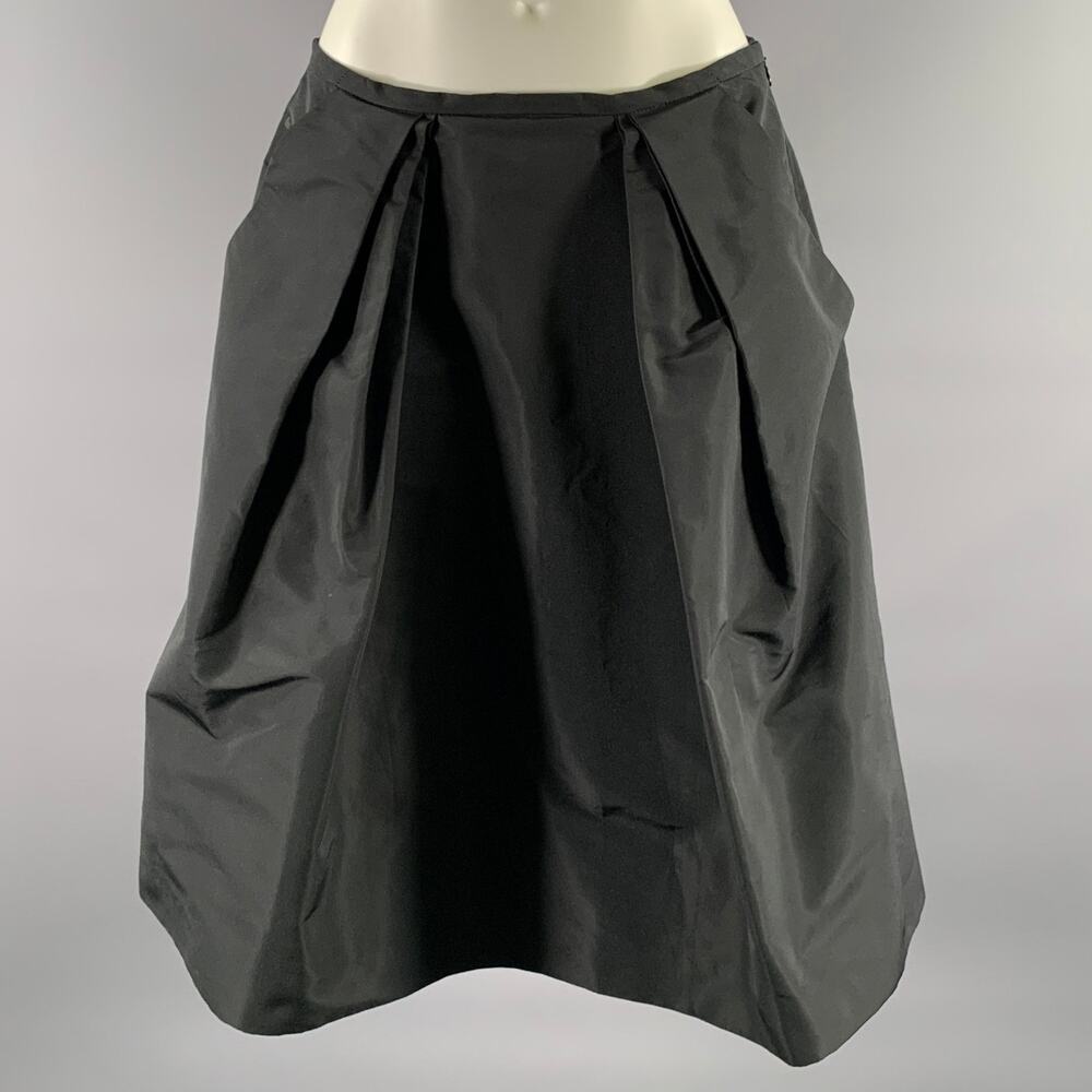 MIU MIU Size 0 Black Nylon Blend High Waisted Mini Skirt